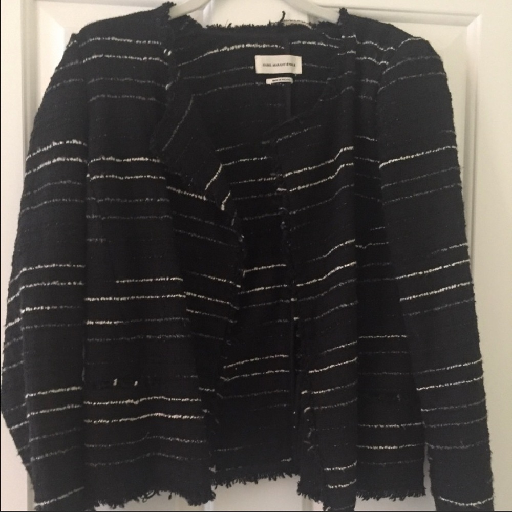 Isabel Marant Cotton blend Bouclé Fitted  Blazer 38 - Picture 6 of 9